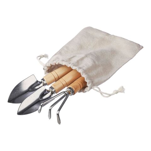 Wooden garden tool set Jeanette beige | Inget reklamtryck | Inte tillgängligt | Inte tillgängligt