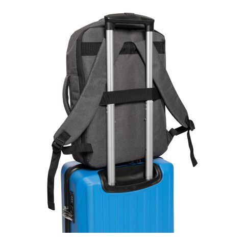 rPET (300D) polyester laptop backpack Eulalia Svart | Inget reklamtryck | Inte tillgängligt | Inte tillgängligt