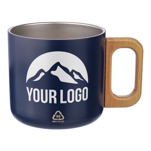 Recycled stainless steel double-walled mug 400 ml Dwight Svart | Inget reklamtryck | Inte tillgängligt | Inte tillgängligt