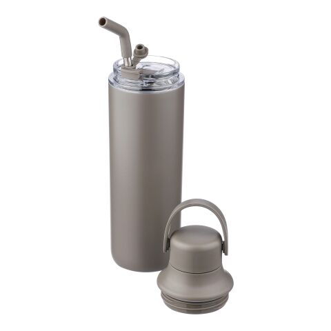 Stainless steel double-walled drinking bottle (500 ml) Omari grå | Inget reklamtryck | Inte tillgängligt | Inte tillgängligt