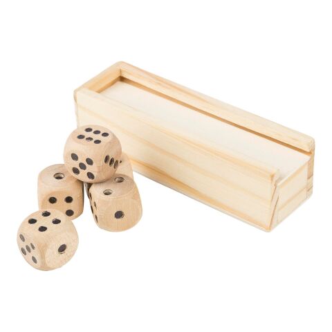 Beech wooden dice set Celine Brun | Inget reklamtryck