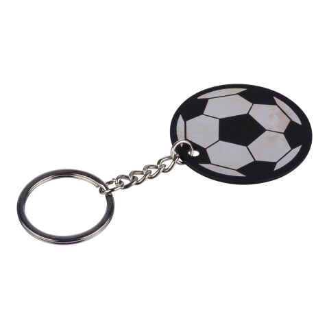 Recycled stainless steel soccer ball keychain Ciro Svart | Inget reklamtryck | Inte tillgängligt | Inte tillgängligt