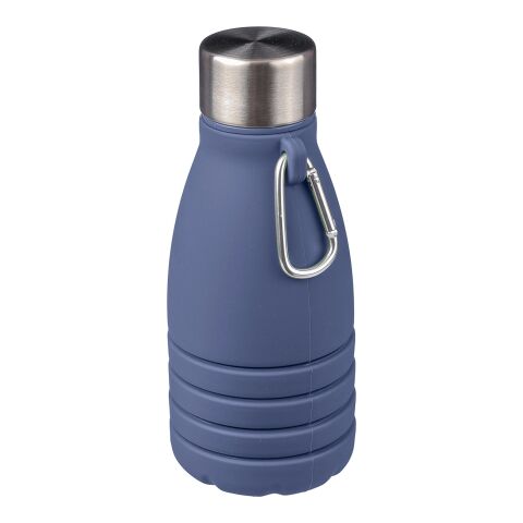 Silicone foldable drinking bottle 550 ml Erin Blå | Inget reklamtryck | Inte tillgängligt | Inte tillgängligt