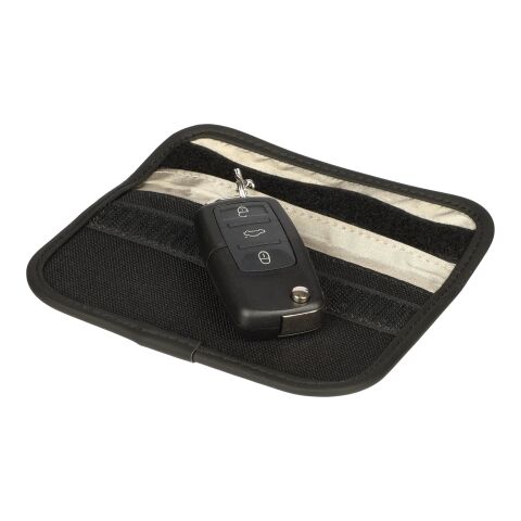 Recycled key and card pouch Ripple Svart | Inget reklamtryck | Inte tillgängligt | Inte tillgängligt