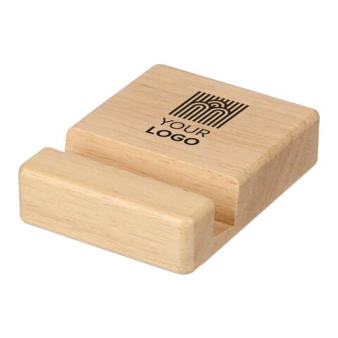 Phone holder Nyla | Recycled wood Brun