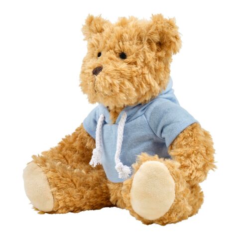 Plyschfigyr teddybjörn med luvtröja Vit