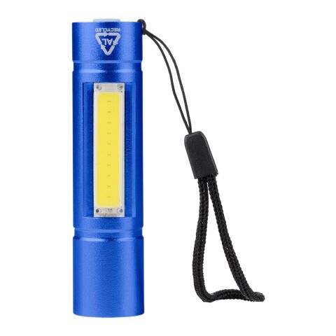 Recycled aluminium COB flashlight Sami Koboltblå