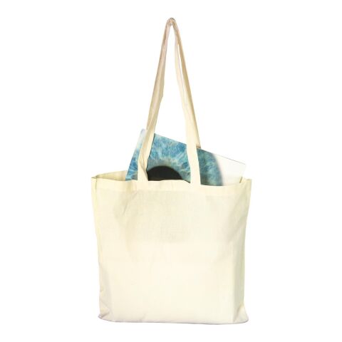 Bomullskasse, långa handtag beige | Inget reklamtryck | Inte tillgängligt | Inte tillgängligt