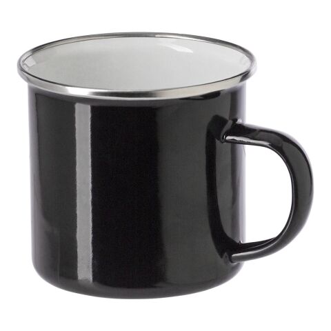 Enamel drinking mug (350 ml) Svart | Inget reklamtryck | Inte tillgängligt | Inte tillgängligt