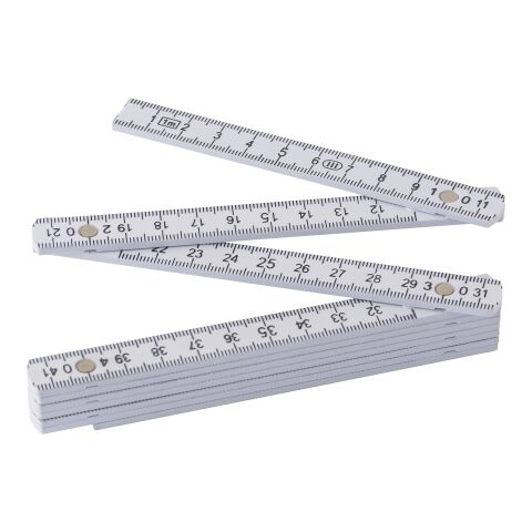 Plastic foldable ruler Vit | Inget reklamtryck | Inte tillgängligt | Inte tillgängligt