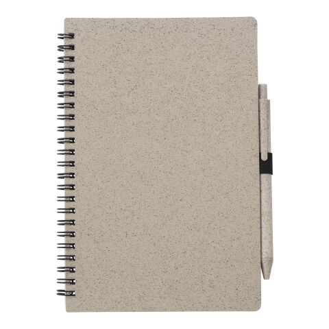 Anteckningsbok i vetestrå med penna Brun | Inget reklamtryck | Inte tillgängligt | Inte tillgängligt