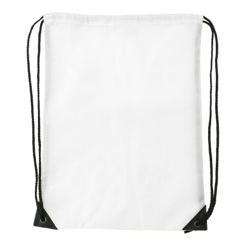 Gympapåse/ryggsäck i polyester (210D) Vit | Inget reklamtryck | Inte tillgängligt | Inte tillgängligt