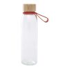 Porto 500 ml vattenflaska av glas med silikonhandtag och bambulock  Brick