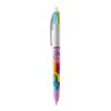 BIC® 4 Colours Fashion kulpenna vit-Purple pastel | 1-färgat Skärmtryck | Pennkropp-Klips centrerad | 30.00 mm x 43.00 mm