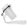 Lior RPET-sublimerat logoband med silikonarmband vit