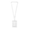 Kord RPET-logoband med pappersbricka  vit | 20mm