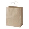 Kraft papperspåse 80–90 g/m2 med tvinnade handtag– 25 x 15 x 32 cm Kraftbrun | Inget reklamtryck | Inte tillgängligt | Inte tillgängligt