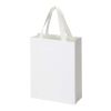 Smartfold 230 g/m² papperspåse med satinhandtag och glansig laminering – 24 x 10 x 32 cm vit