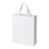 Smartfold 230 g/m² papperspåse med satinhandtag och matt laminering – 31 x 12 x 39 cm vit