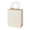 Papperspåse 150 g/m² av jordbruksavfall med tvinnade handtag – 18 x 9 x 23 cm Elfenbensvit