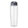 H2O Tempo® 700 ml sportflaska med piplock Transparent-Stormgrå