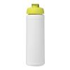 Baseline® Plus 750 ml sportflaska med uppfällbart lock Vit-Limegrön | Inget reklamtryck | Inte tillgängligt | Inte tillgängligt