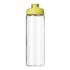 H2O Treble 850 ml sportflaska med uppfällbart lock Transparent-Limegrön | Inget reklamtryck | Inte tillgängligt | Inte tillgängligt