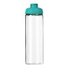 H2O Treble 850 ml sportflaska med uppfällbart lock Transparent klar-Aquablå