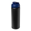 Baseline Rise sportflaska på 750 ml med uppfällbart lock Svart-Blå | Inget reklamtryck | Inte tillgängligt | Inte tillgängligt