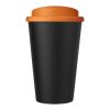 Americano® Eco 350 ml termosmugg av återvunnet material med spillsäkert lock Orange-Svart | Inget reklamtryck | Inte tillgängligt | Inte tillgängligt