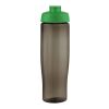H2O Active® Eco Tempo 700 ml sportflaska med uppfällbart lock Grön-Heather Charcoal | Inget reklamtryck | Inte tillgängligt | Inte tillgängligt