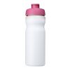 Baseline® Plus 650 ml sportflaska med uppfällbart lock Vit-Rosa