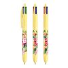 BIC® 4 Colours® Pastel gul | 1-färgat Skärmtryck | Pennkropp-klips centrerad | 30.00 mm x 43.00 mm