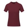 Nanaimo kortärmad T-shirt dam Djup vinröd | XXS
