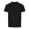 Balfour 200 g/m² kortärmad v-ringad unisex-T-shirt av ekologiskt OCS-material Svart | 3XL