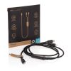 Terra 100 W RCS-kabel med dubbel USB-C-utgång svart-grå