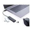 USB hub i RSC återvunnen plast med dubbel input svart | Inget reklamtryck | Inte tillgängligt | Inte tillgängligt