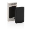 5.000 mAh powerbank i fickformat med integrerade kablar svart