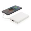 5.000 mAh powerbank i fickformat med integrerade kablar vit | Inget reklamtryck | Inte tillgängligt | Inte tillgängligt