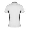 Montmelo kortärmad unisex sportpolo vit-svart | 2XL
