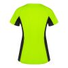 Shanghai kortärmad sport-T-shirt för dam Fluor Green-Svart | M