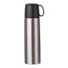 Stainless steel double-walled flask Jan Silver | Inget reklamtryck | Inte tillgängligt | Inte tillgängligt