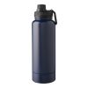 Stainless steel double-walled drinking bottle 1000 ml Nathaniel Svart | Inget reklamtryck | Inte tillgängligt | Inte tillgängligt