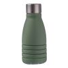 Silicone foldable drinking bottle 550 ml Erin Grön | Inget reklamtryck | Inte tillgängligt | Inte tillgängligt