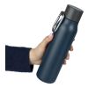 Recycled stainless steel drinking bottle (600 ml) Cassian Vit | Inget reklamtryck | Inte tillgängligt | Inte tillgängligt