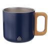 Recycled stainless steel double-walled mug 400 ml Dwight Svart | Inget reklamtryck | Inte tillgängligt | Inte tillgängligt