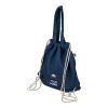 Recycled denim drawstring bag Dex Blå | Inget reklamtryck