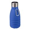 Silicone foldable drinking bottle 550 ml Erin Koboltblå | Inget reklamtryck | Inte tillgängligt | Inte tillgängligt