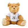 Plyschfigyr teddybjörn med luvtröja Vit