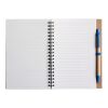 Wire bound notebook with ballpen. Stella Ljusblå